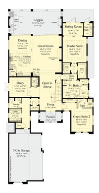 Valhalla House Plan first level floor plan