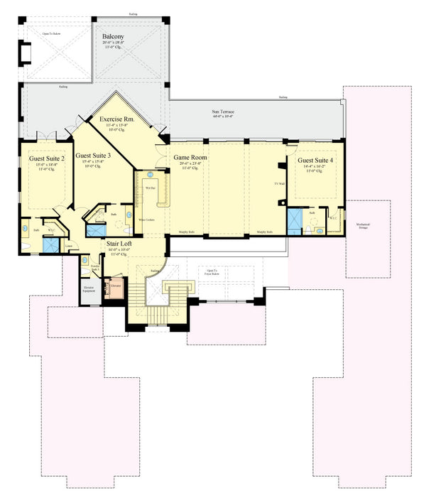 Waters Edge House Plan second floor plan