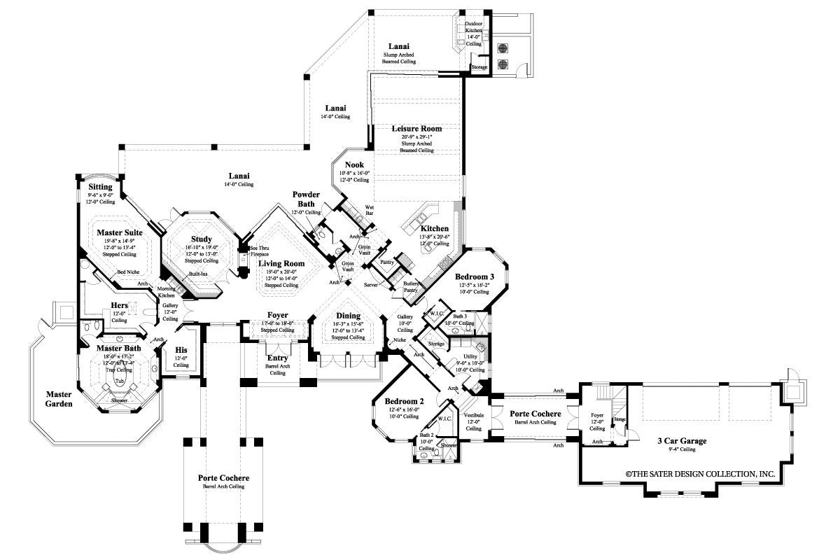 avondale-main level floor plan -plan #6934
