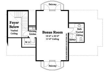avondale- upper level floor plan -plan #6934