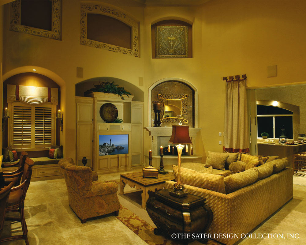 Ristano Home Plan Family Room View #6939