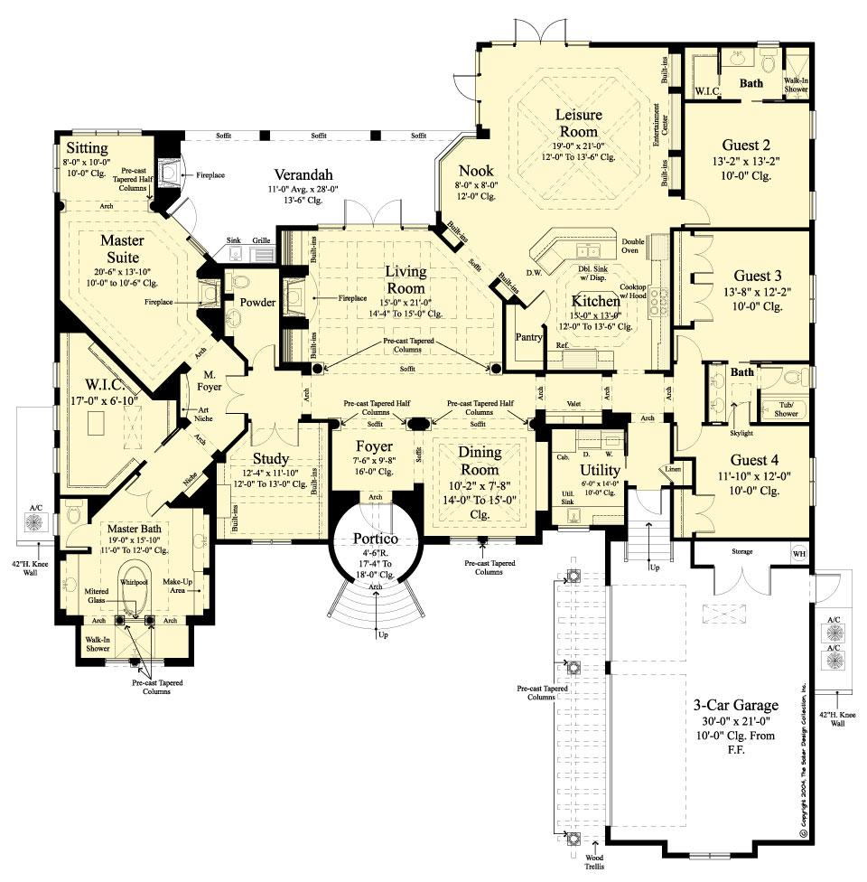 vizzini -main level floor plan-plan #6958