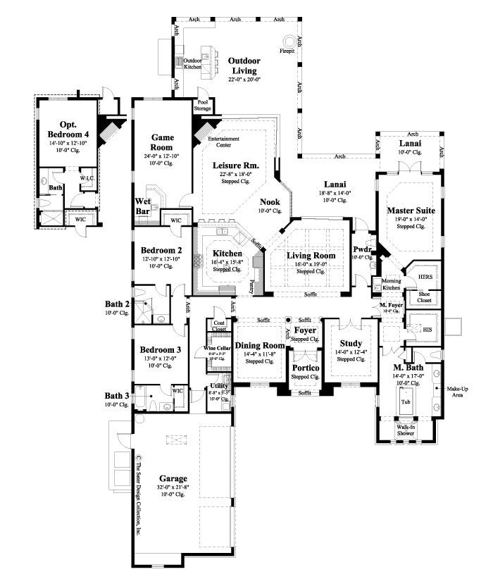 vittoria main level floor plan - plan #6966