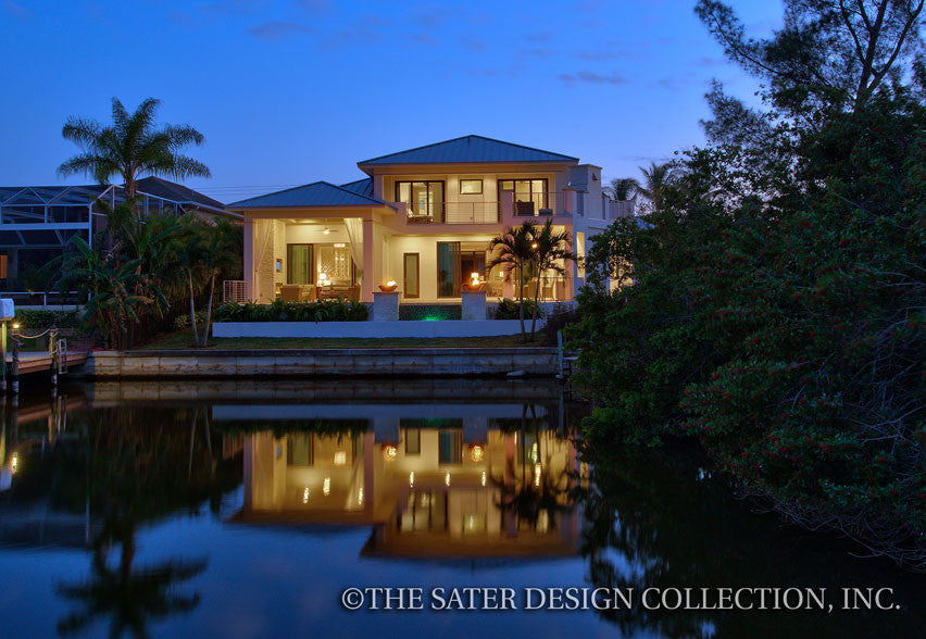 Moderno Home-Rear Elevation Image Facing Canal-Plan #6967