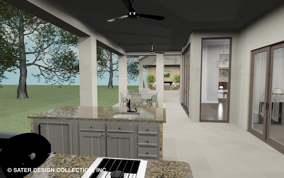 Emery House Plan outdoor kitchen