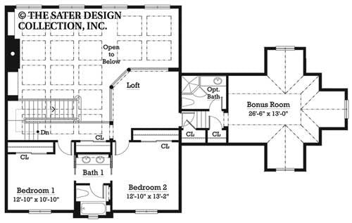 Jefferson- Upper Level Floor Plan -#7022