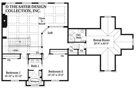 ansel arbor-upper level floor plan-plan 7023