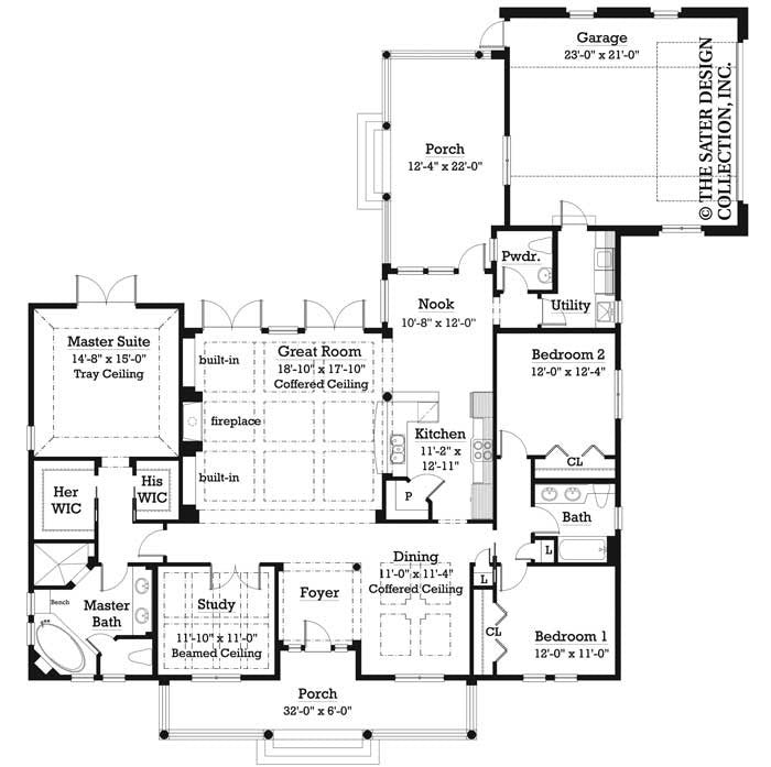 whitney home floor plan-#7036