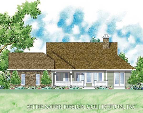 Whitney-Rear Elev Rendering-Plan #7036