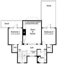 Bakersfield-Upper Level Floor Plan -Plan# 7040