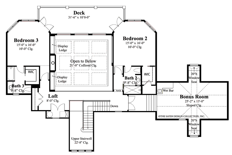 Cadenwood-Upper Level Floor Plan-Plan #7076