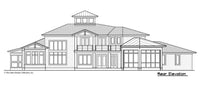 Buttercup House Plan, rear elevation