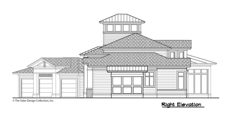 Buttercup House Plan, right elevation