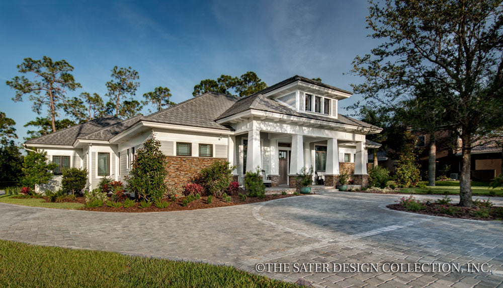 Prairie Pine Court Front Entrance - Plan 7083 craftsman home plan