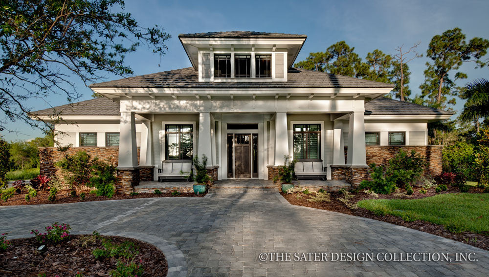 Prairie Pine Court Front Facade - Plan 7083 craftsman home plan