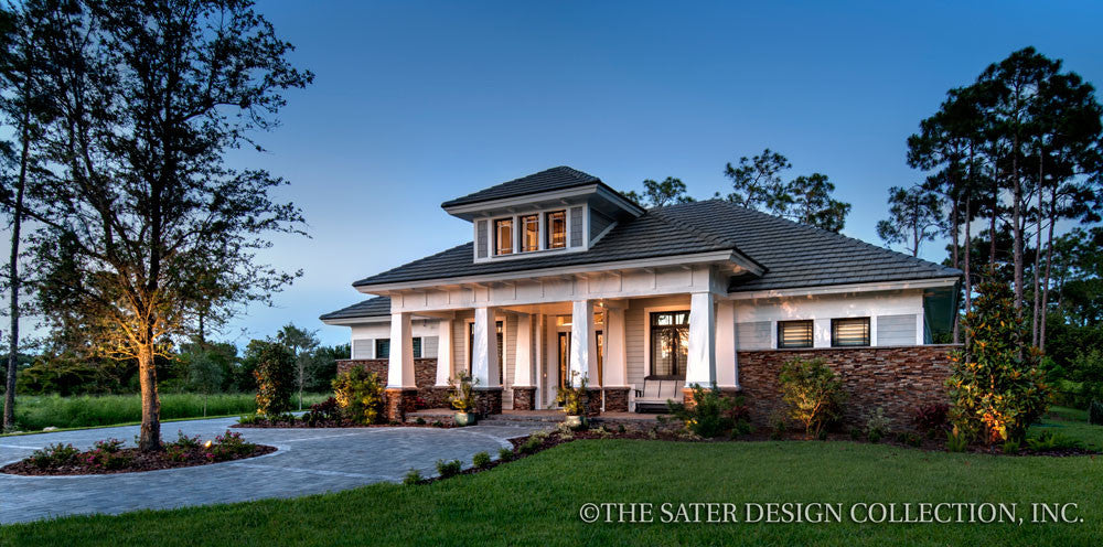 Prairie Pine Court Front Entrance - Plan 7083 craftsman home plan