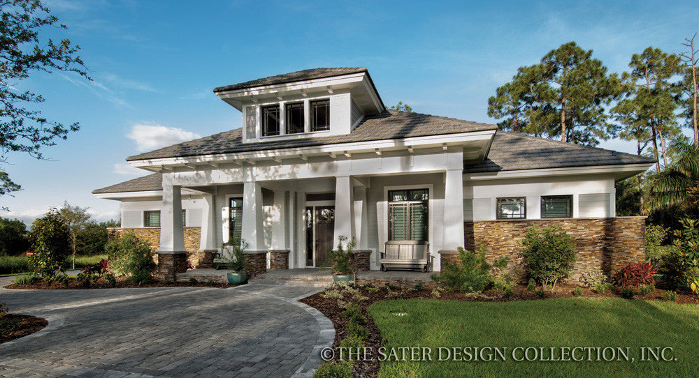 Prairie Pine Court Front Entrance - Plan 7083 craftsman home plan