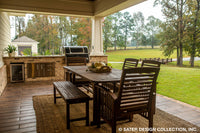 Bayberry Lane House Plan patio built-in grill