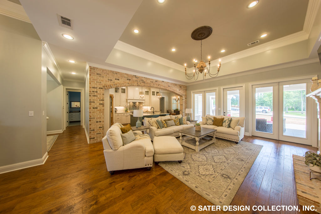 Bayberry Lane House Plan great room and kitchen