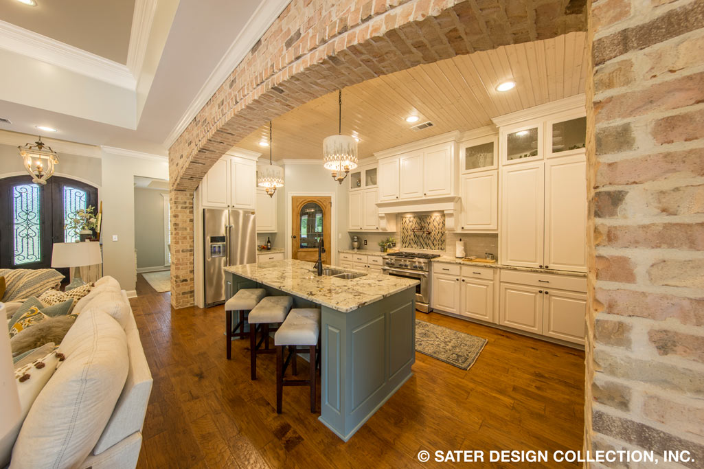 Bayberry Lane House Plan kitchen and foyer