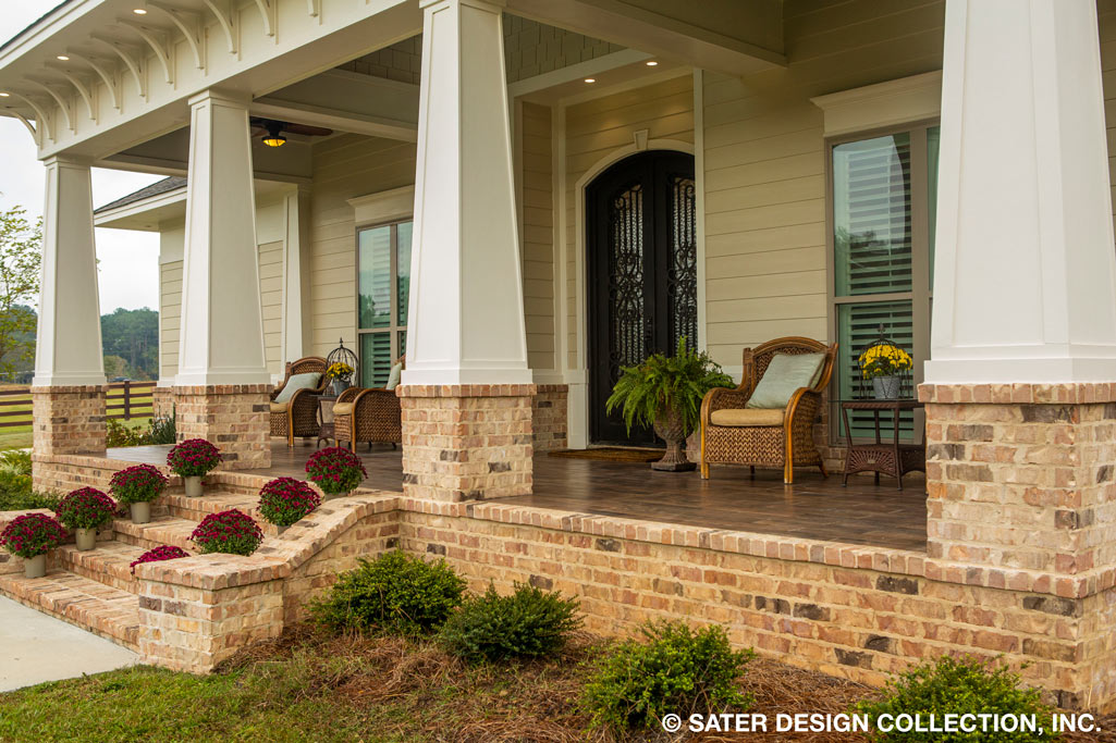 Bayberry Lane House Plan front porch right