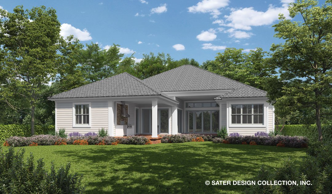 Cedar Cove Creek Farmhouse Plan Rear Elevation