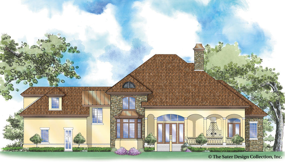 Chadbryne Home Plan - rear elevation view - plan# 8004-RXC