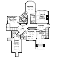 Capucina- Upper Level Floor Plan -#8010