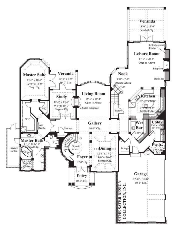burke house- main level floor plan -#8015