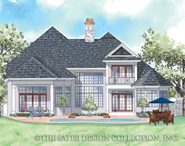 Burke House-Rear Elevation-Plan #8015