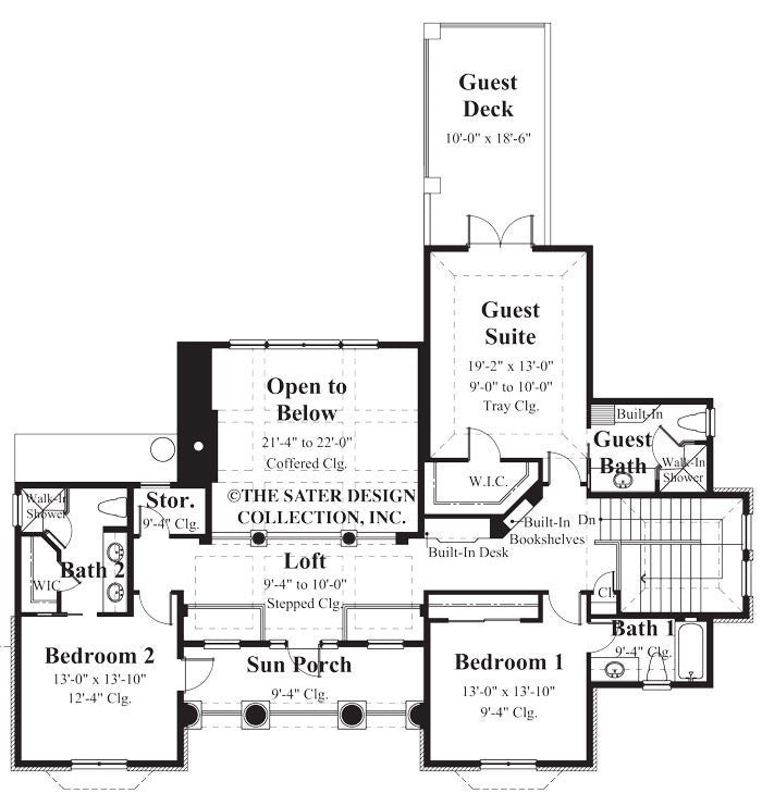 new brunswick home plan - upper floor plan - 8021