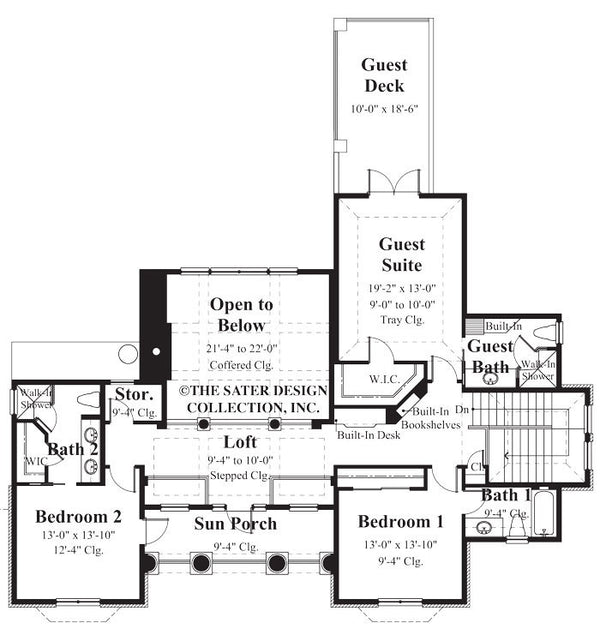 New Brunswick Home Plan - Upper Floor Plan - 8021