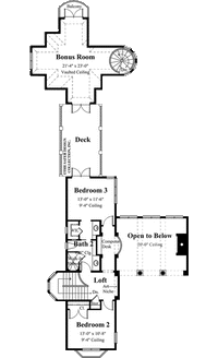 Bartolini- Upper Level Floor Plan -Plan #8022