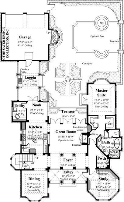 Gabriel-Main Level Floor Plan-Plan #8024