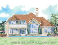 Raphaello Home-Rear Elevation-Plan #8037 by Sater Design