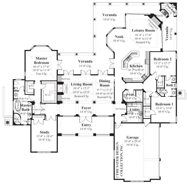 Brittany- Floor Plan -Plan # 8040 by Sater Home Designs