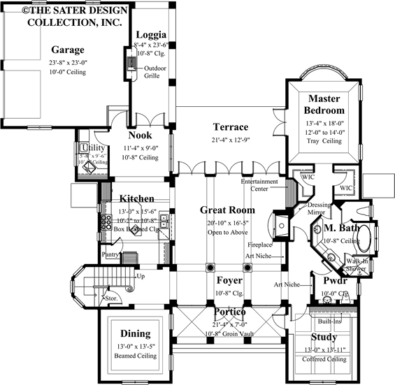 Solaine-Main Level Floor Plan-Plan #8051