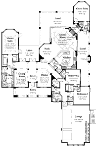Caprina- Main Level Floor Plan -Plan #8052