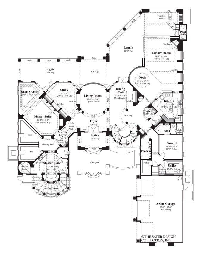 villa sabina-main level floor plan-plan 8068