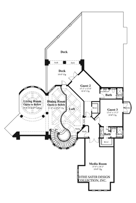 villa sabina-upper level floor plan-plan8068