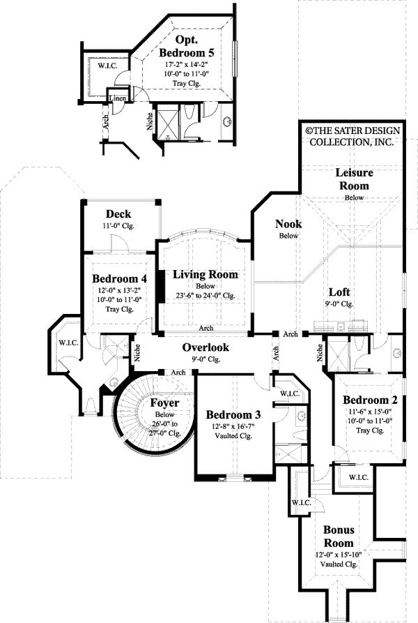 Leighton-Upper Level Floor Plan-Plan #8070