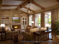 Casina Rossa-Great Room/Fireplace-Plan #8071