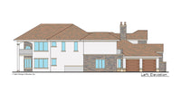 Monte Rosa home design left elevation