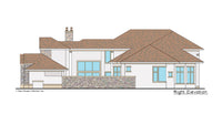 Monte Rosa home design right elevation