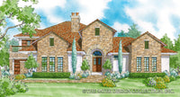 Monte Rosa home design front elevation color rendering