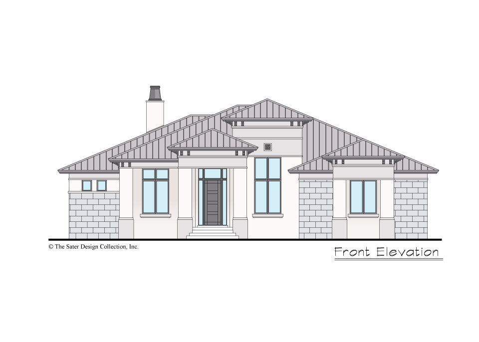 Riverside home design front elevation