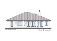 Riverside home design rear elevation