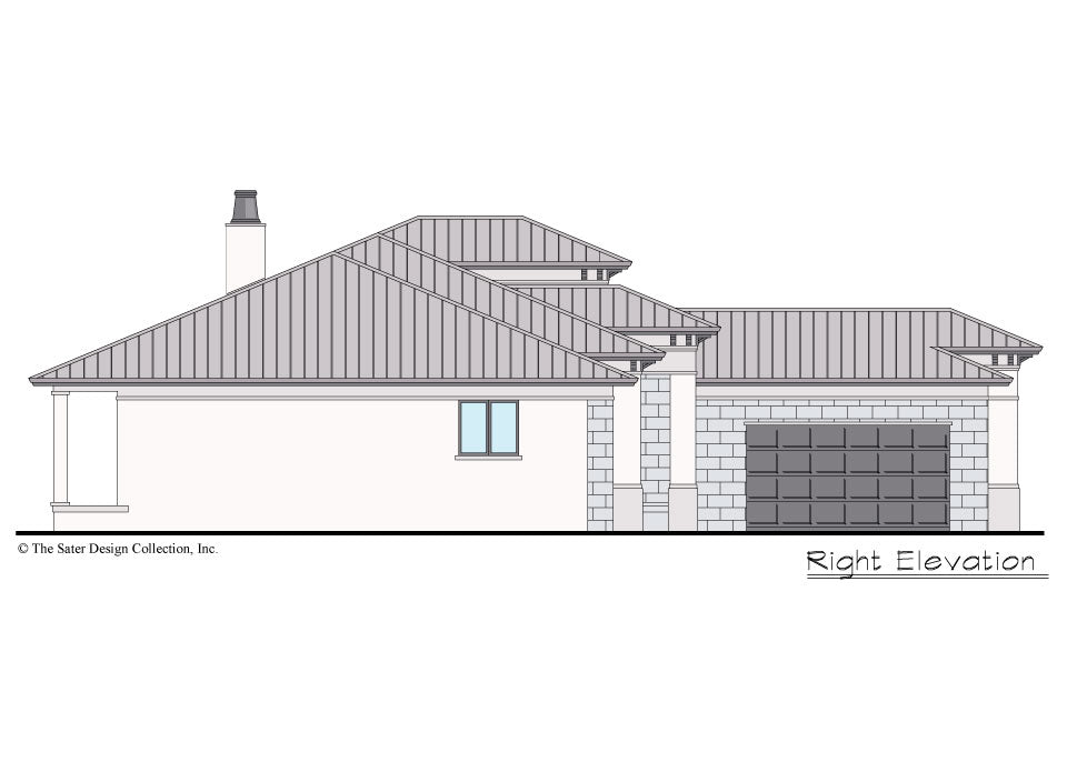 Riverside home design right elevation