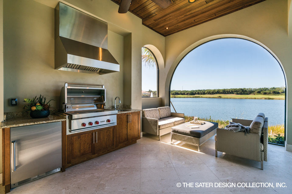 Anvard Luxury Villa House Plan outdoor kitchen