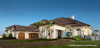 Mediterranean luxury house plan front photo
